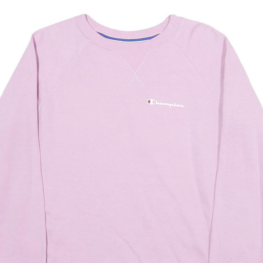 CHAMPION Mens Pink Crew Neck Sweatshirt M Cotton Blend Casual Pullover