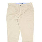 POLO RALPH LAUREN Womens Cotton Blend Beige Regular Fit Straight Trousers W33