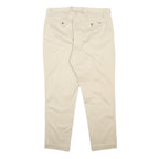 POLO RALPH LAUREN Womens Cotton Blend Beige Regular Fit Straight Trousers W33