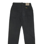 JEANSEDWIN Mens Black Regular Fit Straight Denim W30 L36 Zip Cotton Blend Jeans