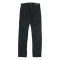 VANS Mens Cotton Blend Black Slim Slim Fit Trousers W26 L26 Zip Closure