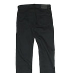 VANS Mens Cotton Blend Black Slim Slim Fit Trousers W26 L26 Zip Closure