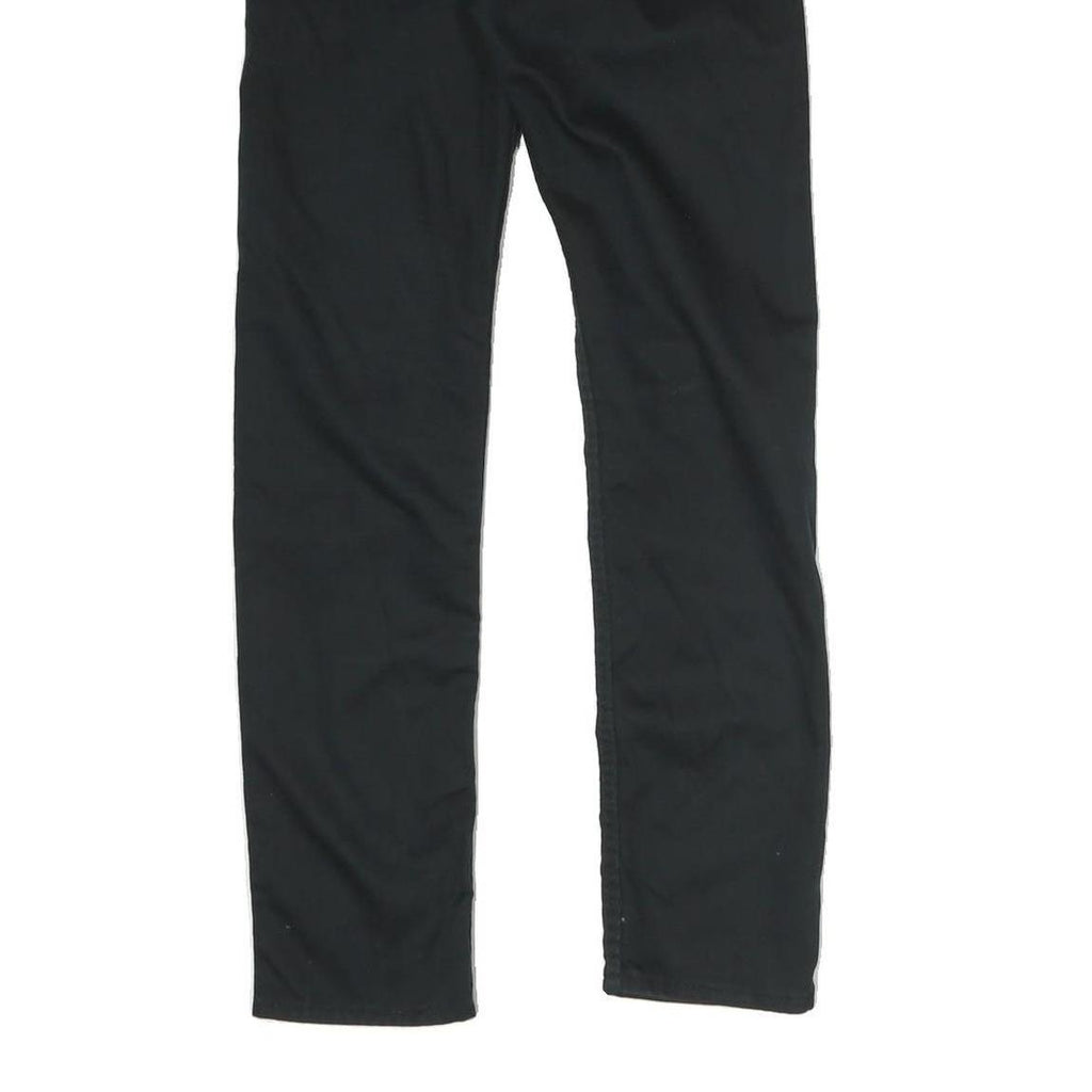 VANS Mens Cotton Blend Black Slim Slim Fit Trousers W26 L26 Zip Closure