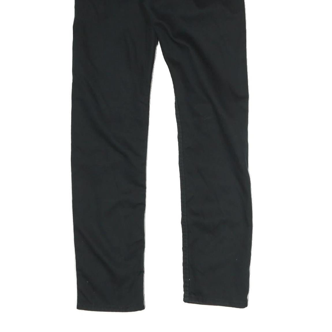 VANS Mens Cotton Blend Black Slim Slim Fit Trousers W26 L26 Zip Closure