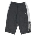 REEBOK Mens Shorts Black & Grey Sports Casual S W26 Reebok Logo Athletic