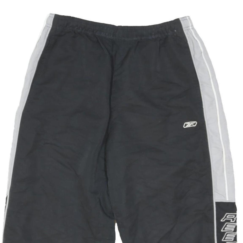 REEBOK Mens Shorts Black & Grey Sports Casual S W26 Reebok Logo Athletic