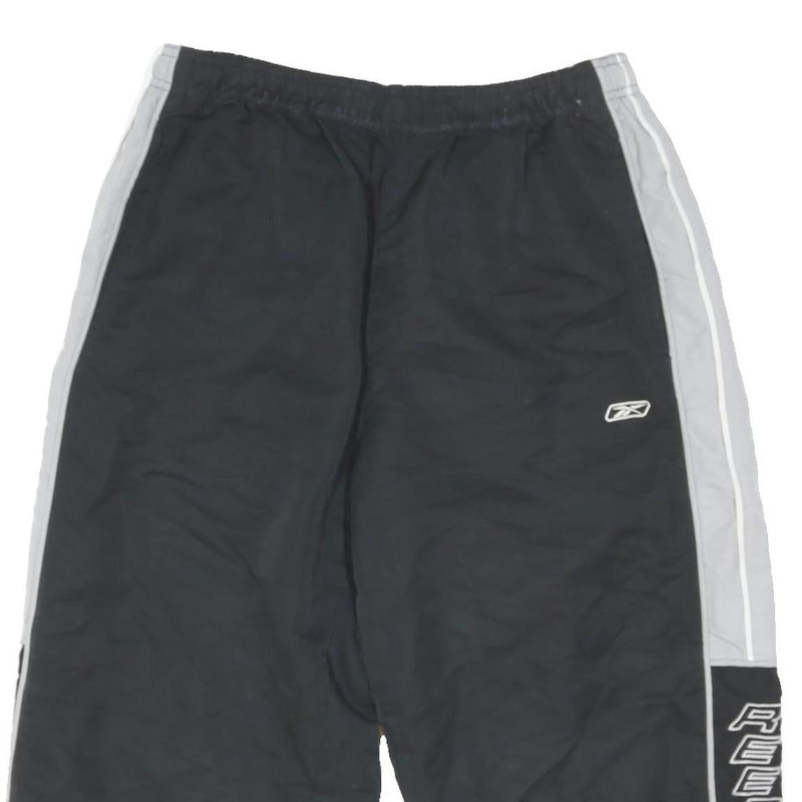 REEBOK Mens Shorts Black & Grey Sports Casual S W26 Reebok Logo Athletic