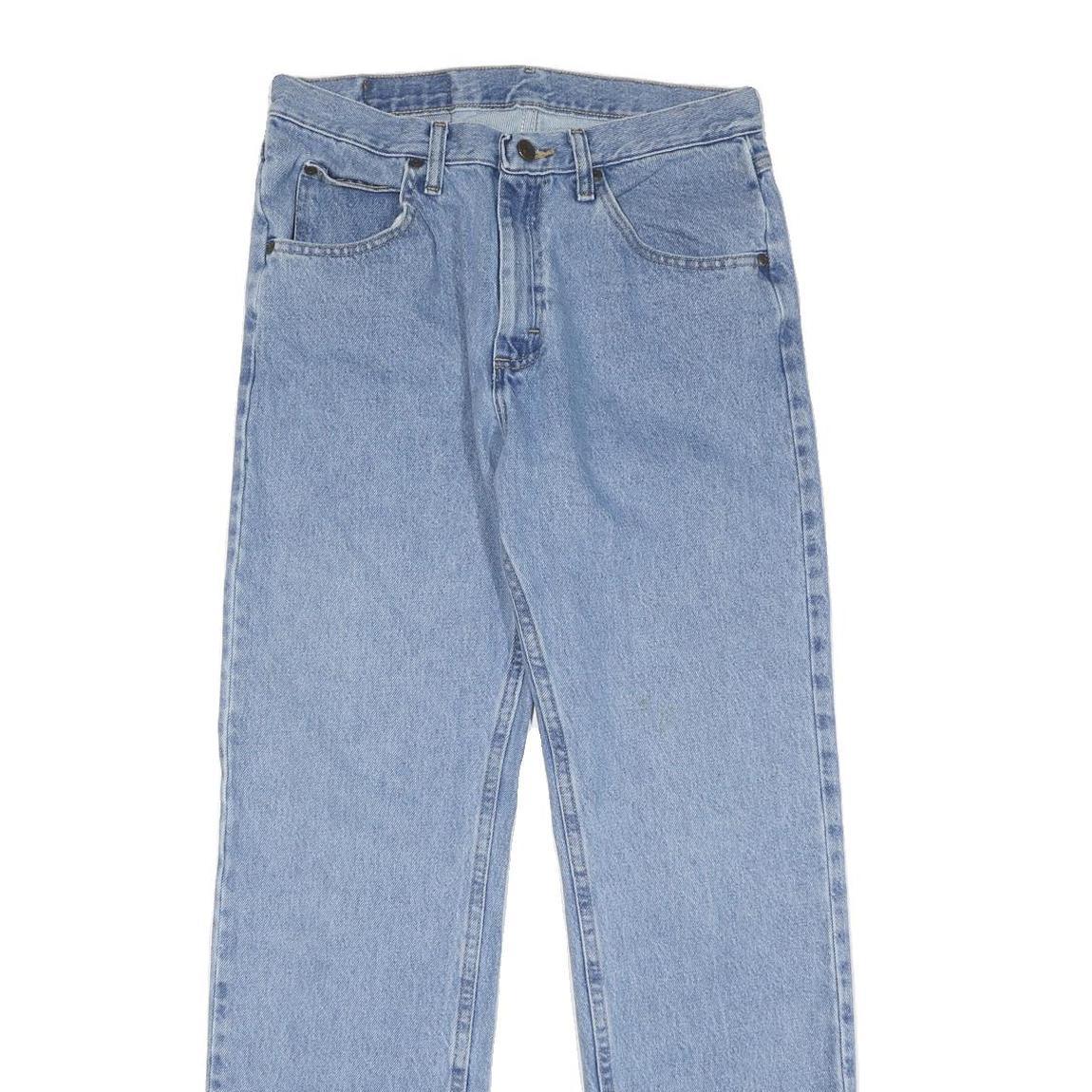 WRANGLER Mens Jeans Blue Regular Straight Denim Light W30 L32 Classic Fit Zip
