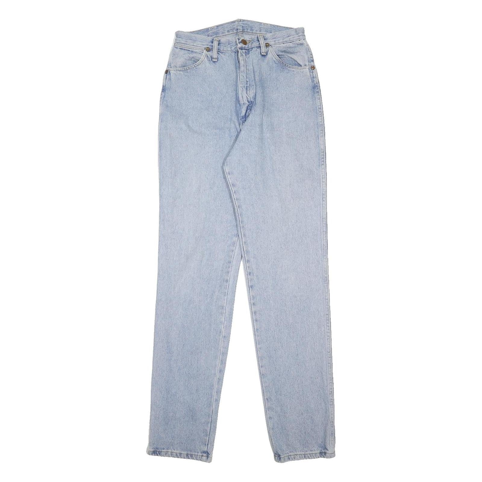 WRANGLER Womens Jeans Blue Slim Straight Denim Medium W26 L34 Classic Fit Zip