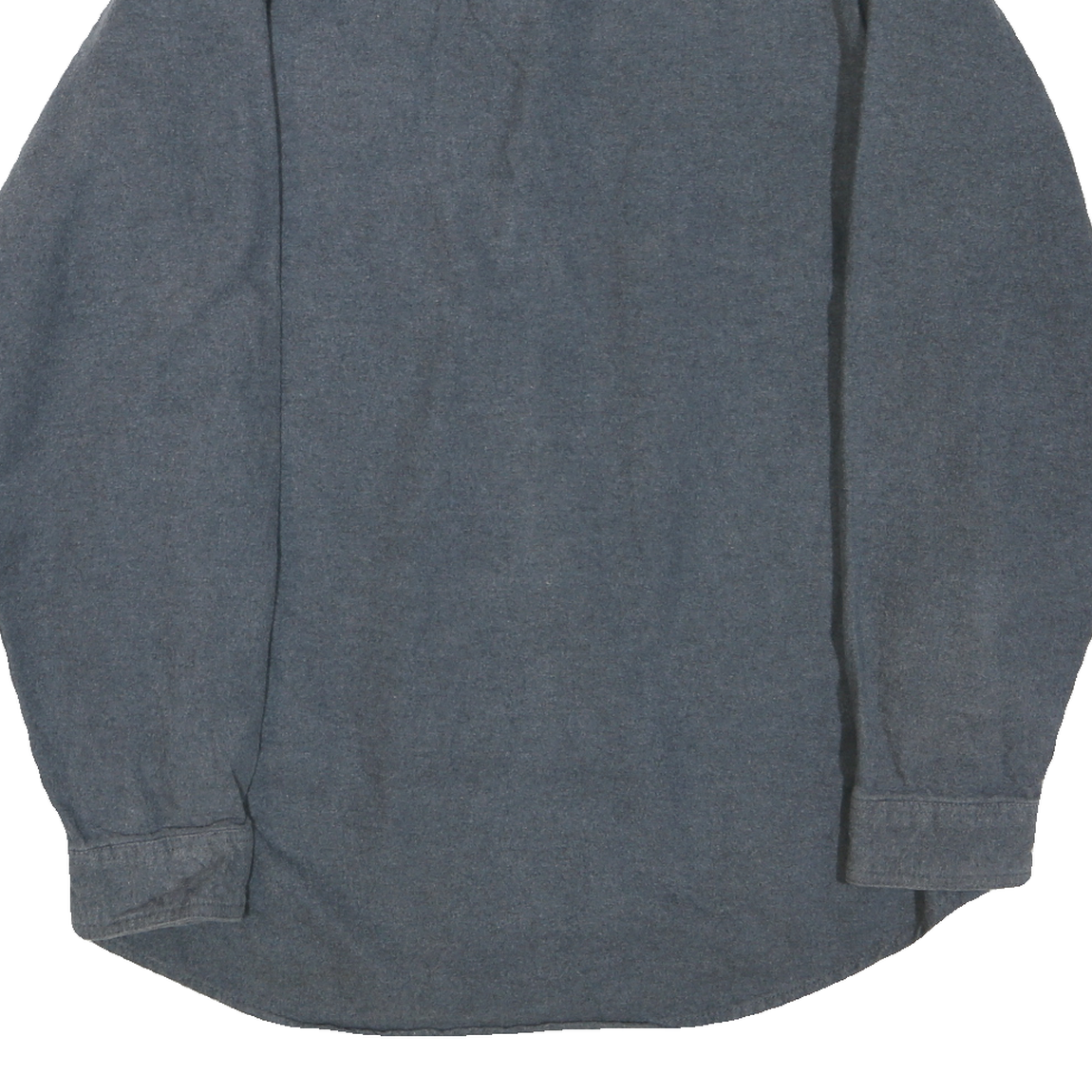 CANYON GUIDE OUTFITTERS Mens Blue Plain Shirt M Cotton Blend Long Sleeve Button