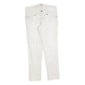 CALVIN KLEIN JEANS Womens Cotton Blend White Regular Straight Trousers W34 L32