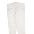 CALVIN KLEIN JEANS Womens Cotton Blend White Regular Straight Trousers W34 L32