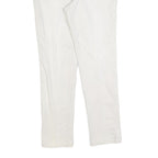 CALVIN KLEIN JEANS Womens Cotton Blend White Regular Straight Trousers W34 L32