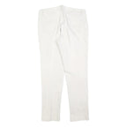 CALVIN KLEIN JEANS Womens Cotton Blend White Regular Straight Trousers W34 L32