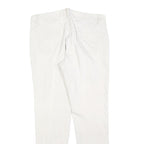 CALVIN KLEIN JEANS Womens Cotton Blend White Regular Straight Trousers W34 L32