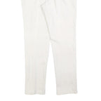 CALVIN KLEIN JEANS Womens Cotton Blend White Regular Straight Trousers W34 L32