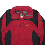 JACK WOLFSKIN Womens Red & Black Outdoor Jacket L Polyester Zip Plain