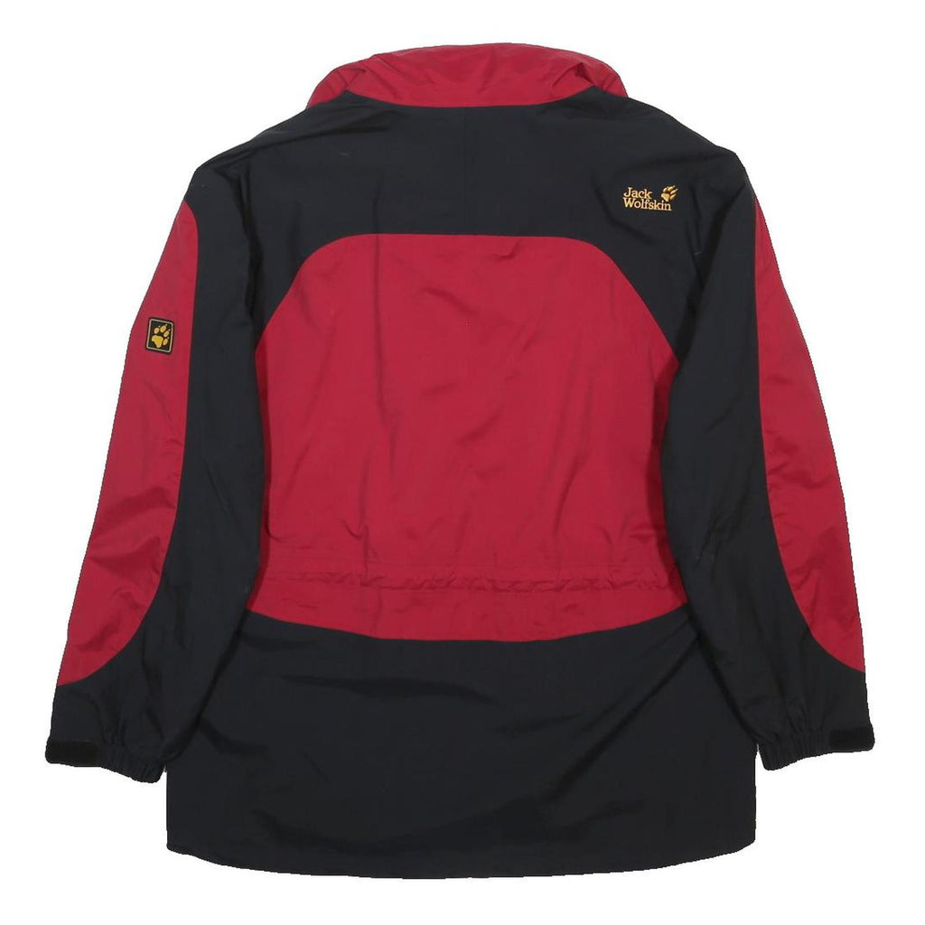 JACK WOLFSKIN Womens Red & Black Outdoor Jacket L Polyester Zip Plain