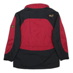JACK WOLFSKIN Womens Red & Black Outdoor Jacket L Polyester Zip Plain