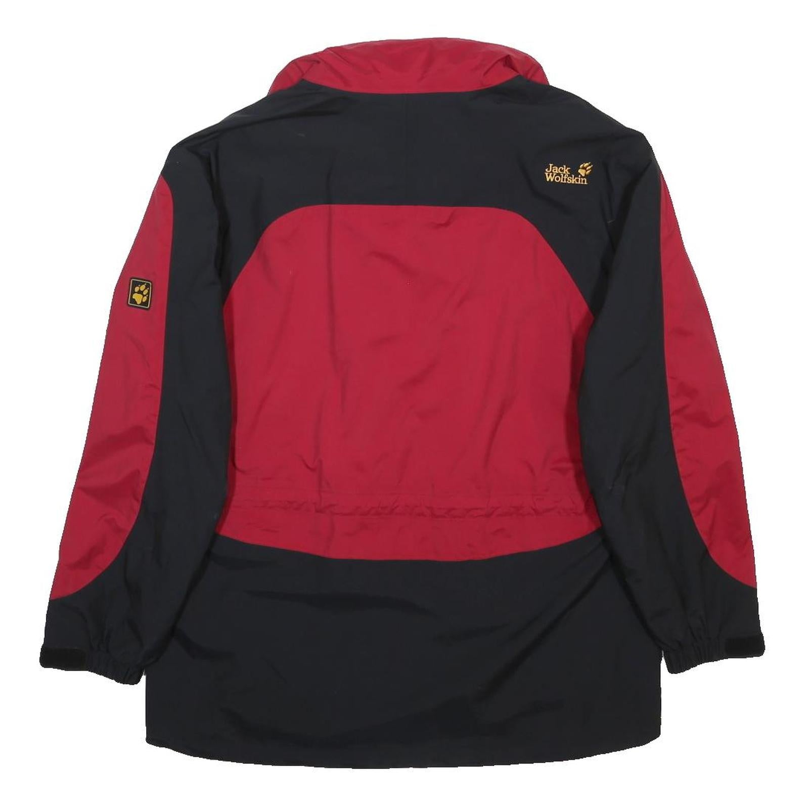 JACK WOLFSKIN Womens Red & Black Outdoor Jacket L Polyester Zip Plain