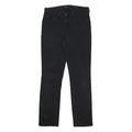 LEVI'S Womens Black Slim Skinny Denim Jeans W29 L32 Cotton Blend Zip