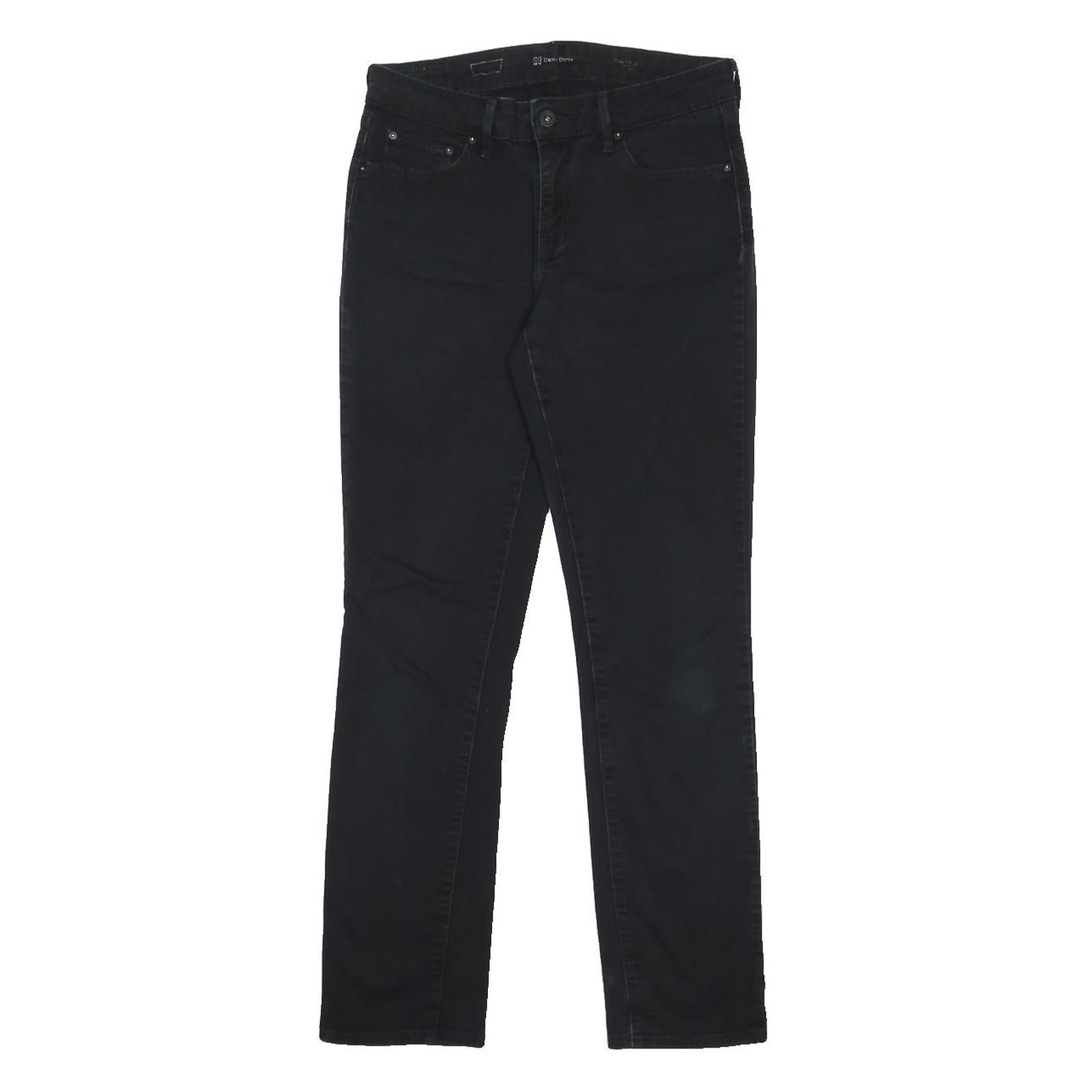 LEVI'S Womens Black Slim Skinny Denim Jeans W29 L32 Cotton Blend Zip