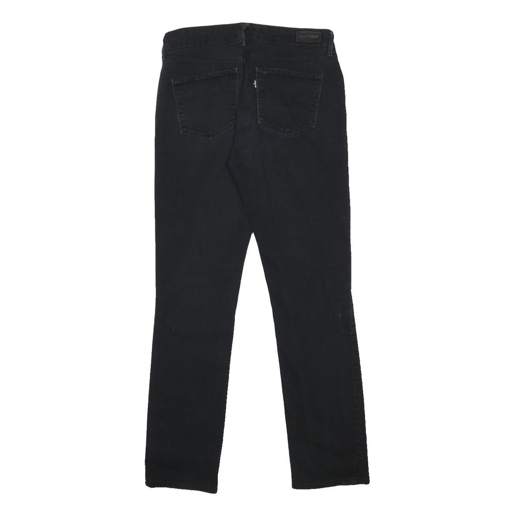 LEVI'S Womens Black Slim Skinny Denim Jeans W29 L32 Cotton Blend Zip