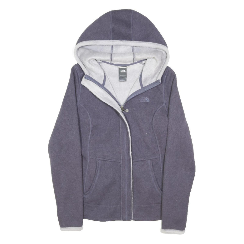 THE NORTH FACE Womens Blue Jacket S Polyester Blend Plain Zip Hooded Outdoor