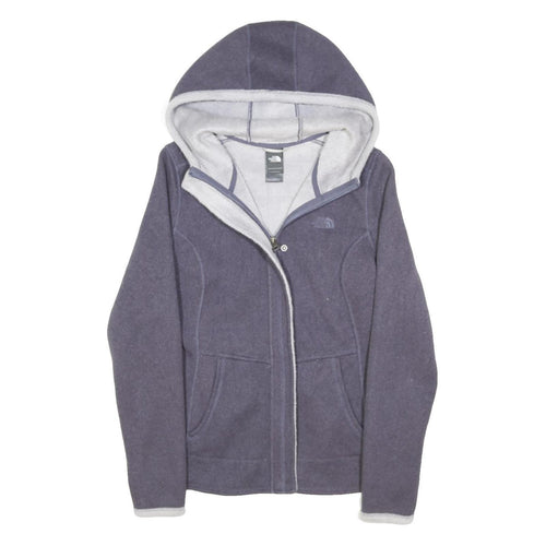 THE NORTH FACE Womens Blue Jacket S Polyester Blend Plain Zip Hooded Outdoor