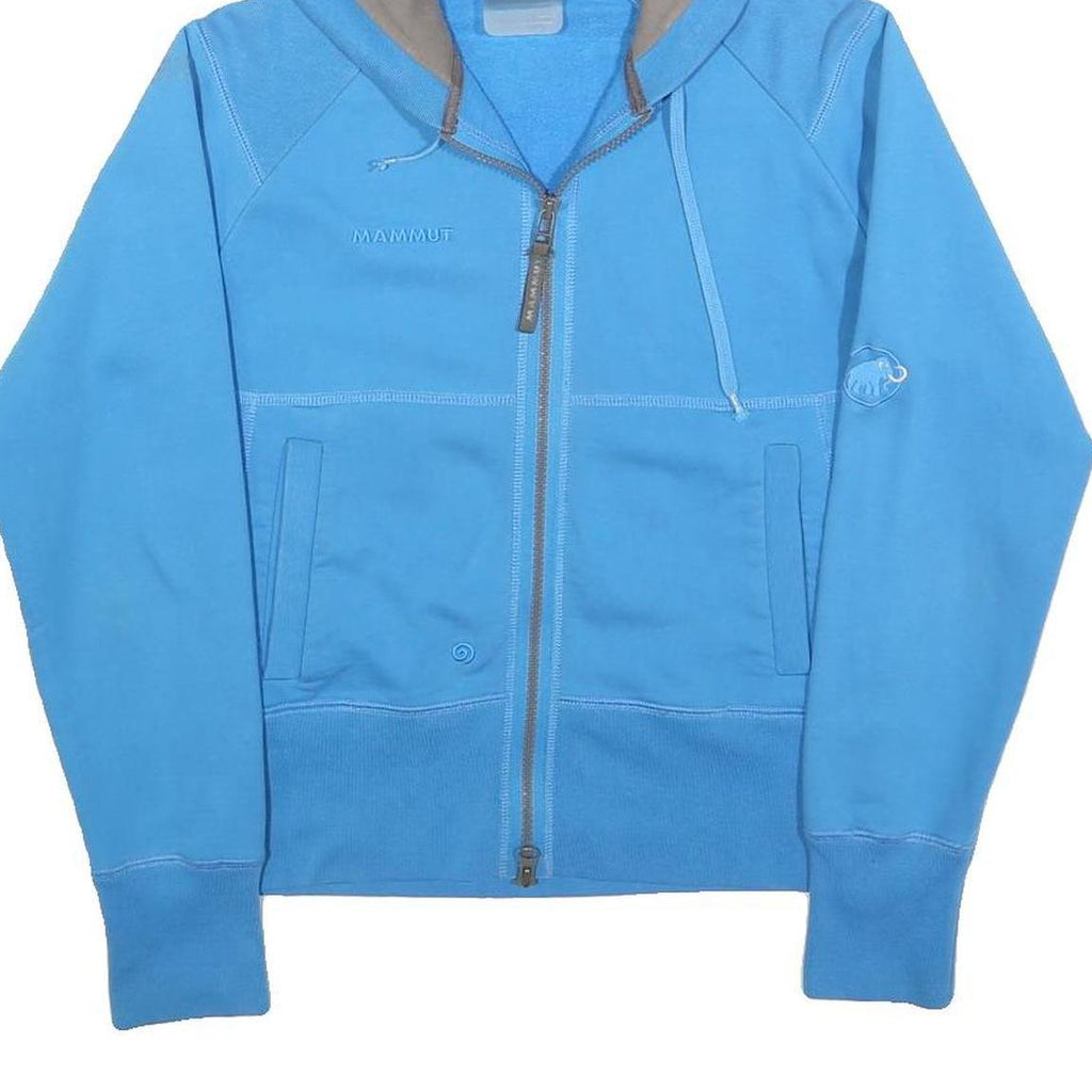 MAMMUT Womens Blue Full Zip Hoodie S Cotton Blend Casual Zip Up Sweatshirt