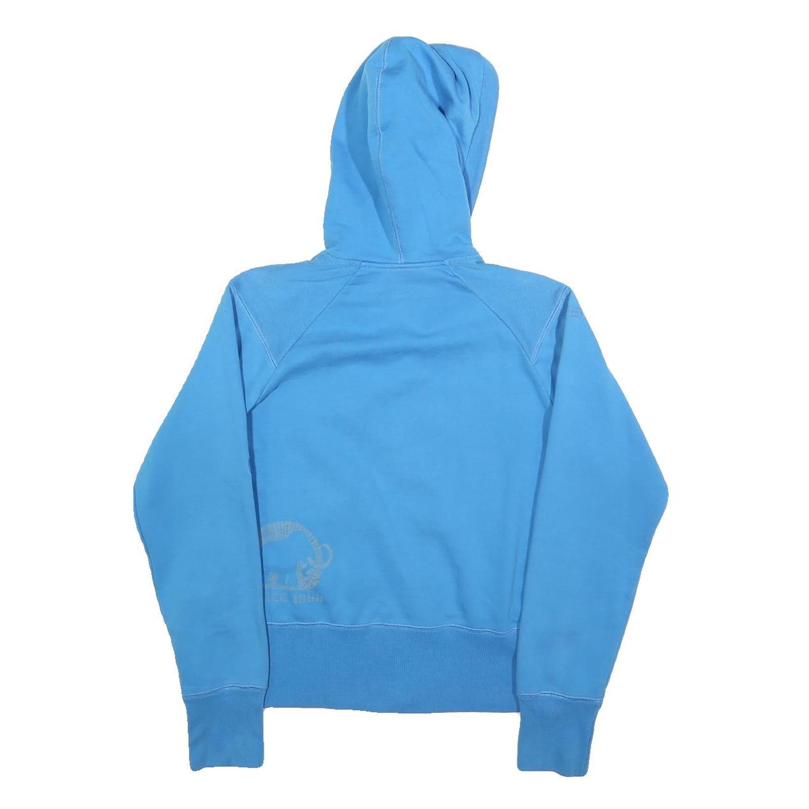 MAMMUT Womens Blue Full Zip Hoodie S Cotton Blend Casual Zip Up Sweatshirt