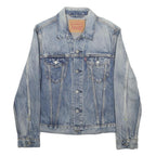 LEVI'S Mens Blue Denim Button Jacket S Cotton Classic Casual Vintage Style