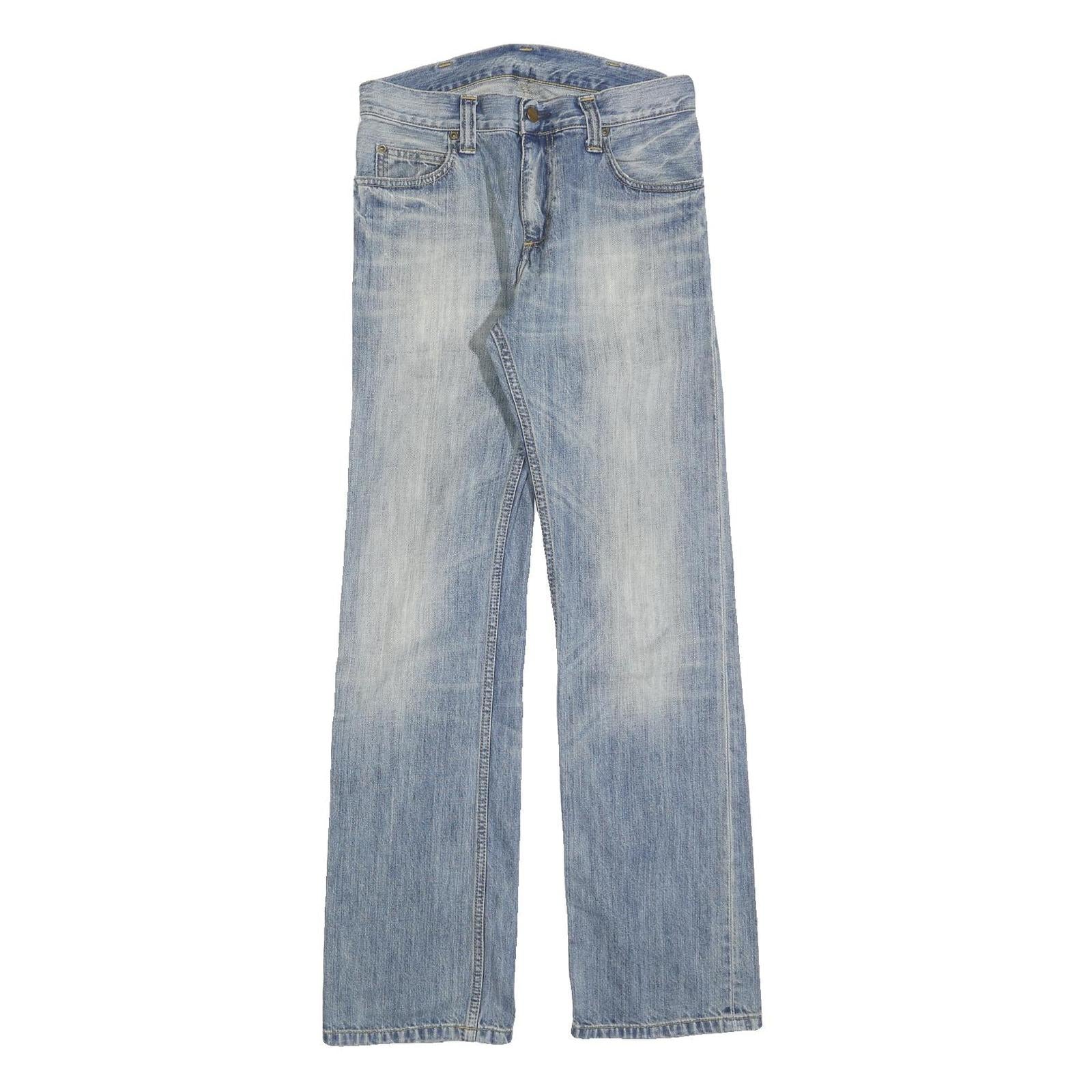 CARHARTT Womens Relaxed Light Blue Denim Cotton Jeans W28 L31 Casual Zip Fly