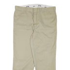 DICKIES Mens Regular Beige Cotton Blend Trousers W40 L31 Workwear Zip Closure