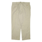 DICKIES Mens Regular Beige Cotton Blend Trousers W40 L31 Workwear Zip Closure
