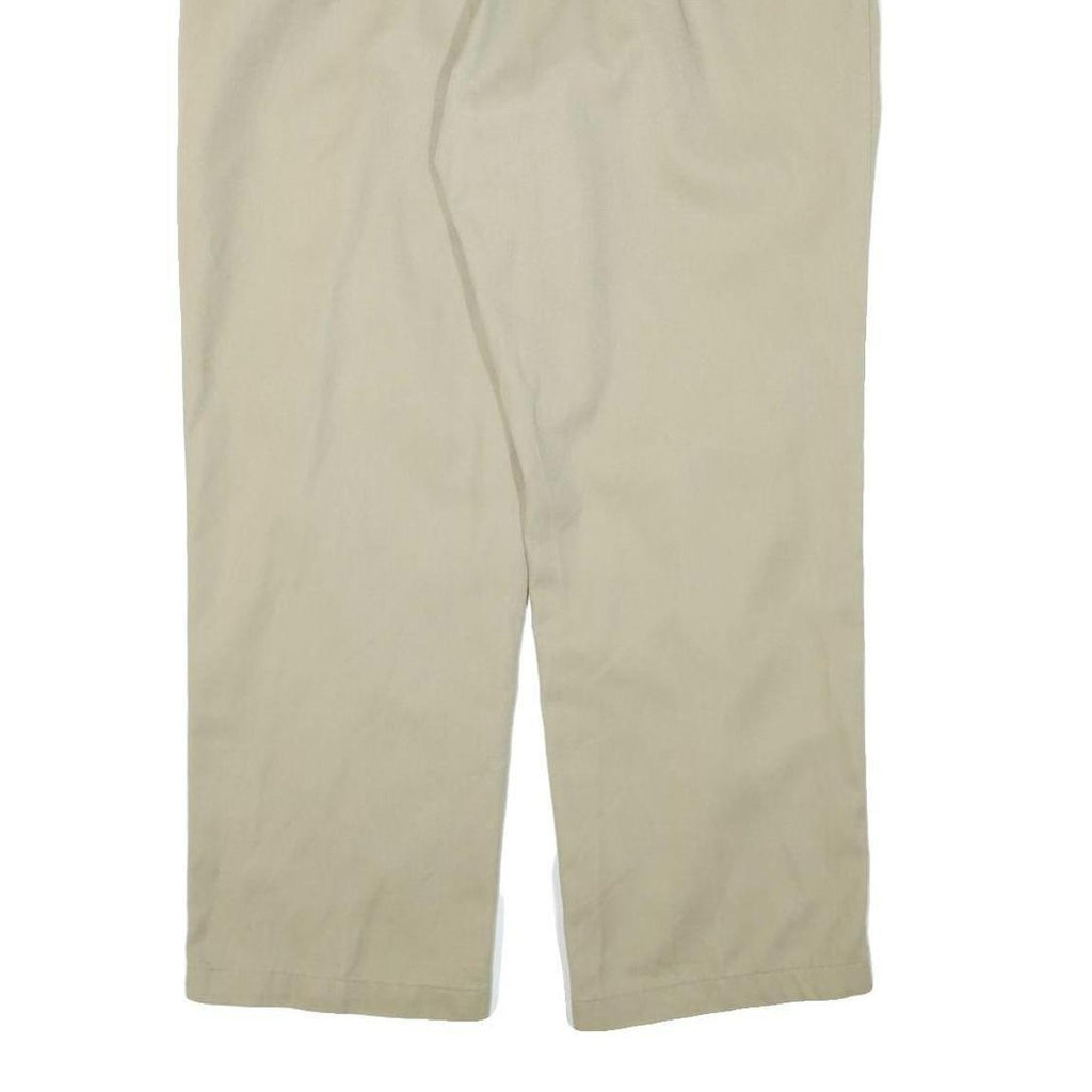 DICKIES Mens Regular Beige Cotton Blend Trousers W40 L31 Workwear Zip Closure