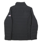 TOMMY HILFIGER Womens Black Quilted Jacket M Polyester Zip Comfortable Casual