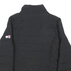TOMMY HILFIGER Womens Black Quilted Jacket M Polyester Zip Comfortable Casual