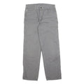CARHARTT Mens Cotton Grey Loose Straight Trousers W34 L34 Workwear Utility