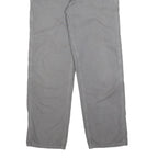 CARHARTT Mens Cotton Grey Loose Straight Trousers W34 L34 Workwear Utility