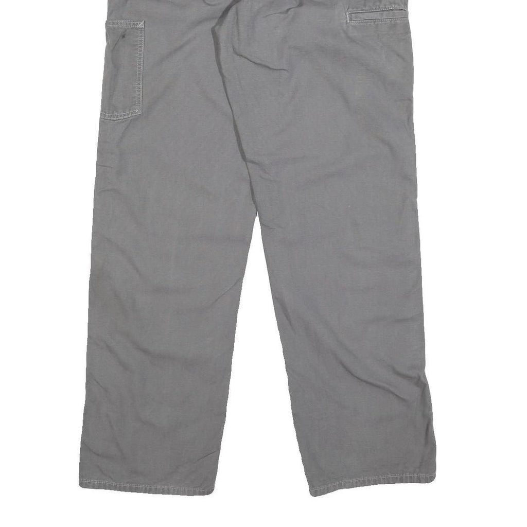 CARHARTT Mens Cotton Grey Loose Straight Trousers W34 L34 Workwear Utility