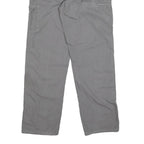 CARHARTT Mens Cotton Grey Loose Straight Trousers W34 L34 Workwear Utility