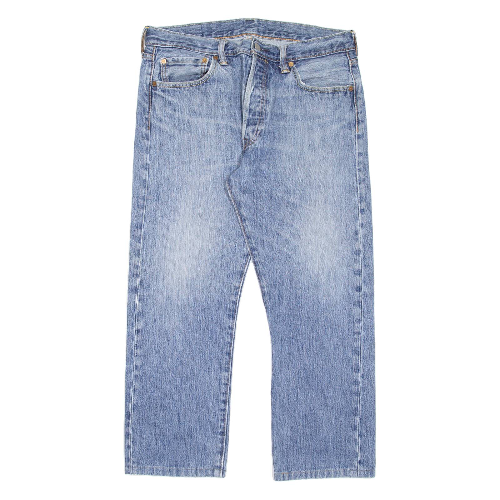 LEVI'S 501 Jeans Mens Blue Regular Straight Stone Wash W33 L24