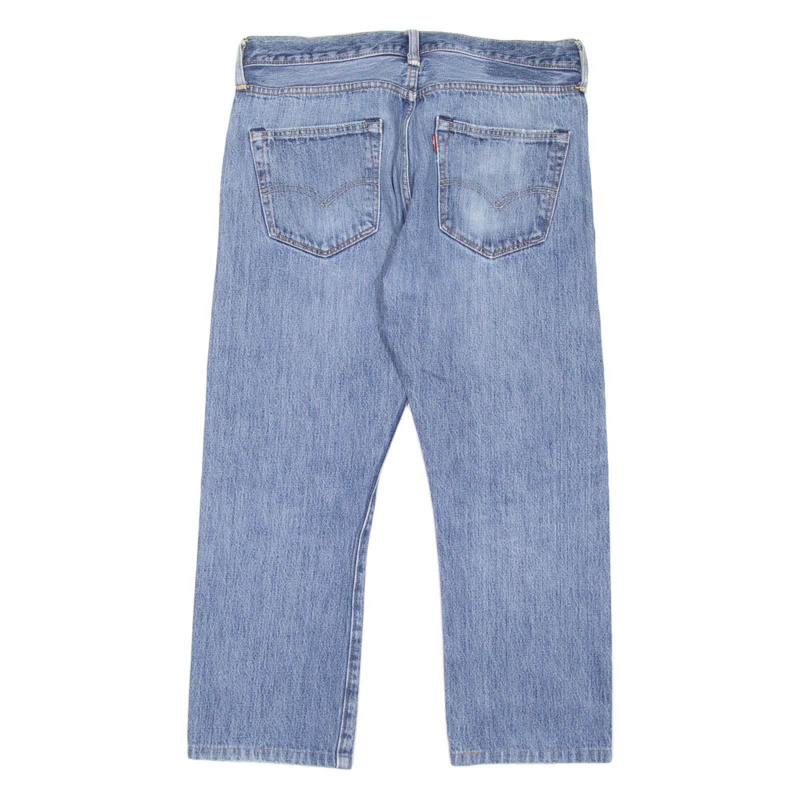 LEVI'S 501 Jeans Mens Blue Regular Straight Stone Wash W33 L24