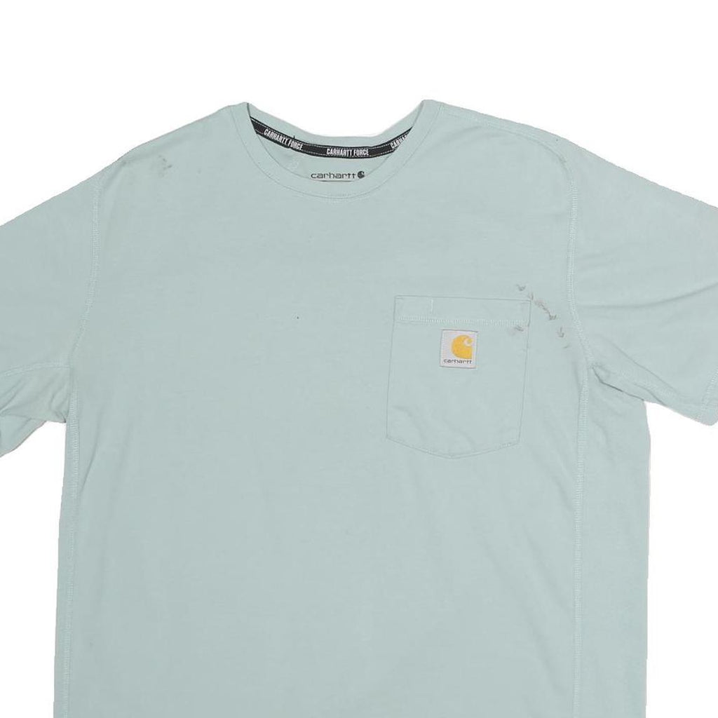 CARHARTT Mens Blue Pocket T-Shirt M Short Sleeve Crew Neck Workwear Casual