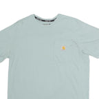 CARHARTT Mens Blue Pocket T-Shirt M Short Sleeve Crew Neck Workwear Casual