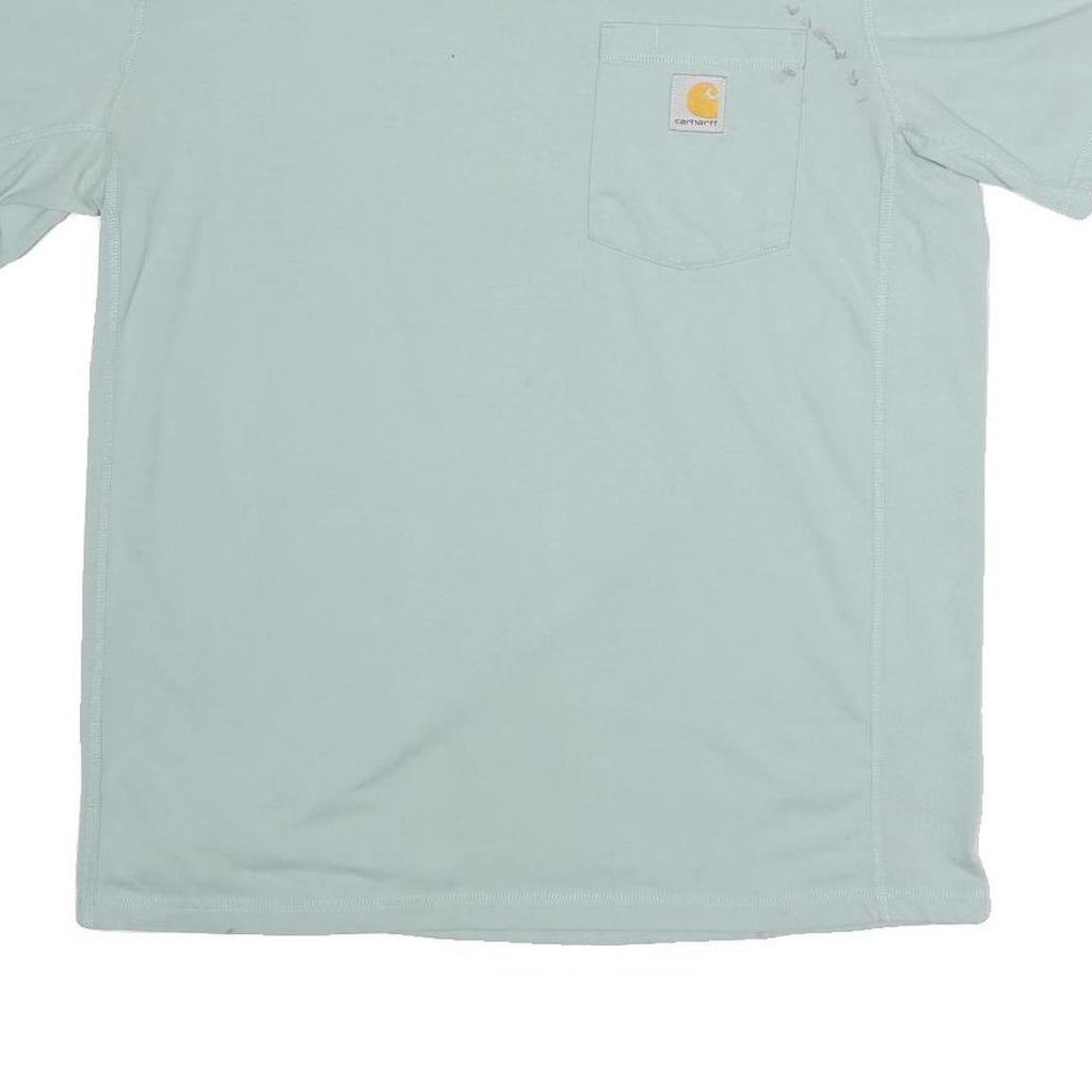 CARHARTT Mens Blue Pocket T-Shirt M Short Sleeve Crew Neck Workwear Casual