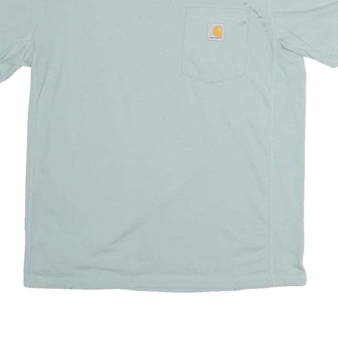 CARHARTT Mens Blue Pocket T-Shirt M Short Sleeve Crew Neck Workwear Casual