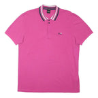 BOSS HUGO BOSS Mens Pink Polo Shirt XL Cotton Blend Short Sleeve Plain