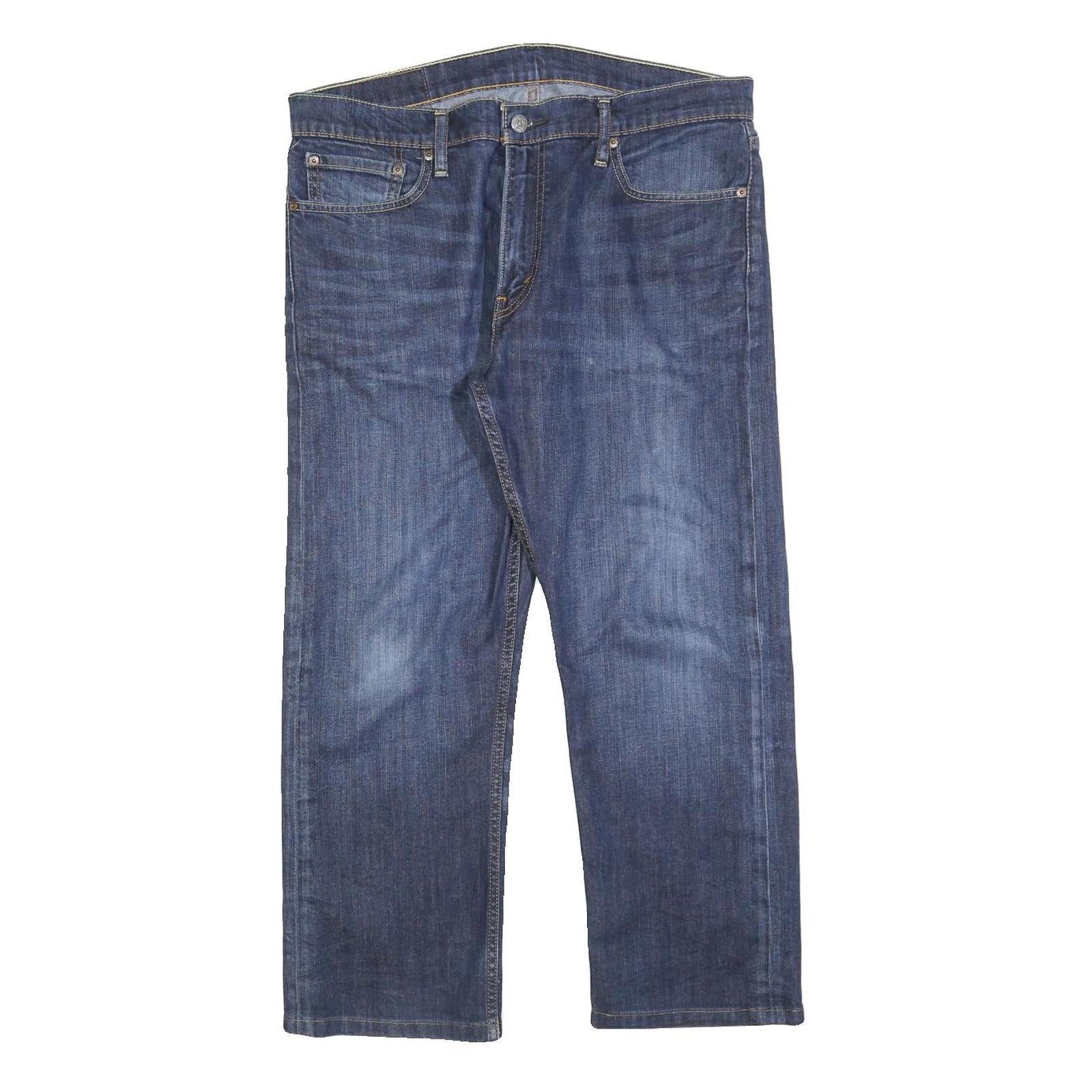 LEVI'S 504 Mens Jeans Blue Regular Straight Denim Medium W34 L25 Classic Fit Zip